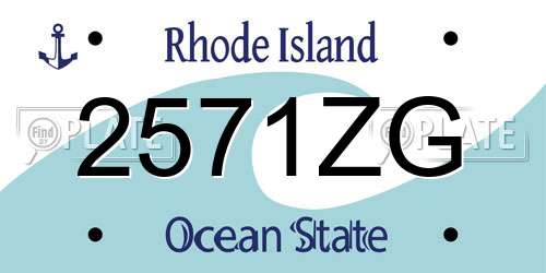 2571ZG Rhode Island License Plate