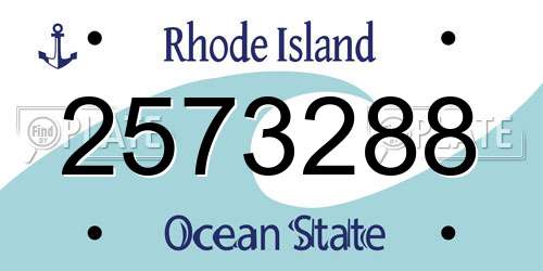 2573288 Rhode Island License Plate
