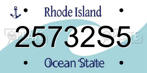 25732S5 Rhode Island License Plate