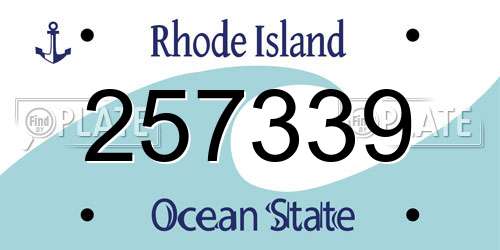 257339 Rhode Island License Plate