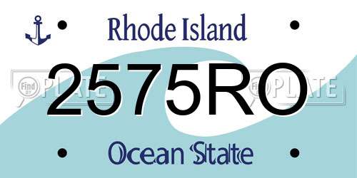 2575RO Rhode Island License Plate