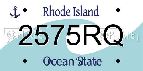 2575RQ Rhode Island License Plate