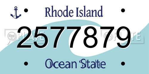 2577879 Rhode Island License Plate