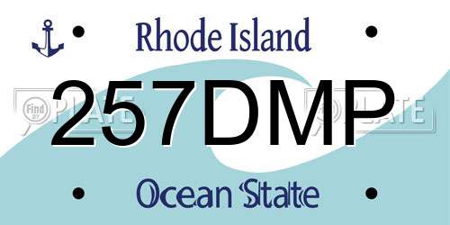257DMP Rhode Island License Plate