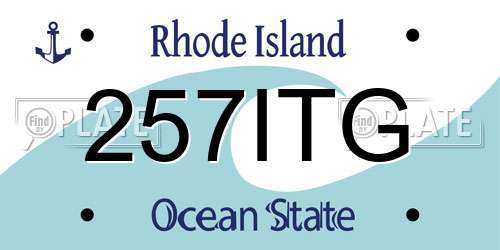 257ITG Rhode Island License Plate