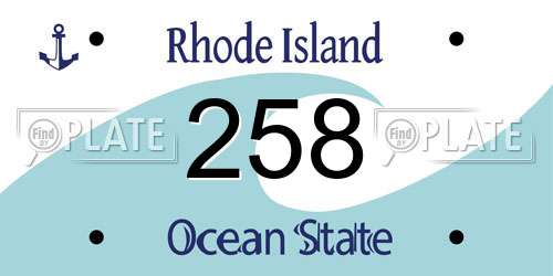 258 Rhode Island License Plate
