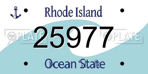 25977 Rhode Island License Plate