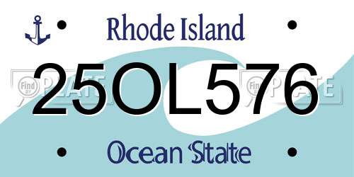 25OL576 Rhode Island License Plate