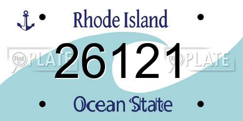 26121 Rhode Island License Plate