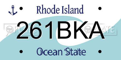 261BKA Rhode Island License Plate