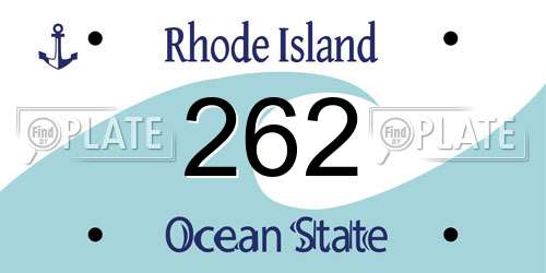 262 Rhode Island License Plate