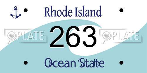 263 Rhode Island License Plate