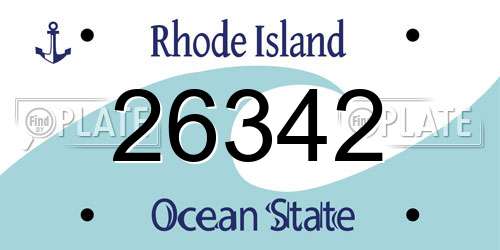 26342 Rhode Island License Plate