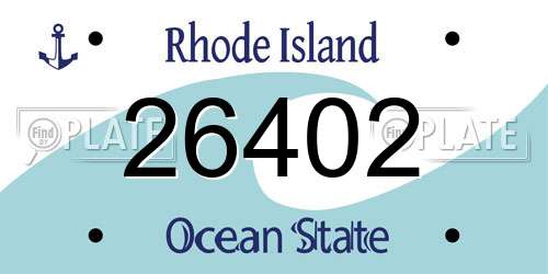 26402 Rhode Island License Plate