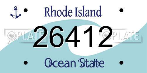 26412 Rhode Island License Plate