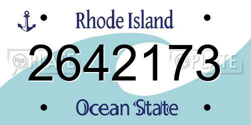 2642173 Rhode Island License Plate