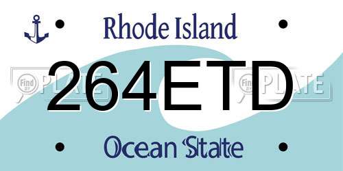 264ETD Rhode Island License Plate