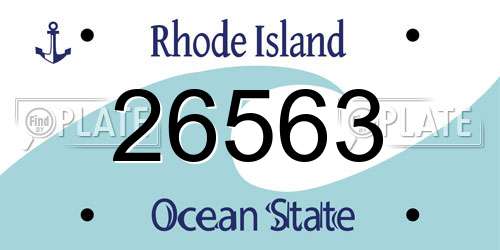 26563 Rhode Island License Plate