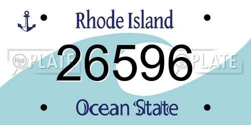 26596 Rhode Island License Plate