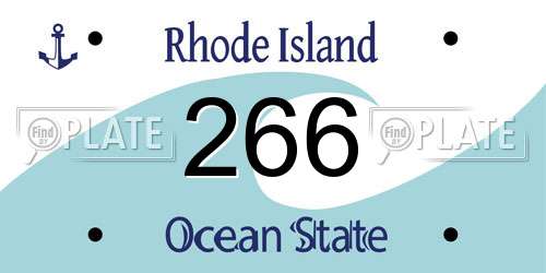 266 Rhode Island License Plate
