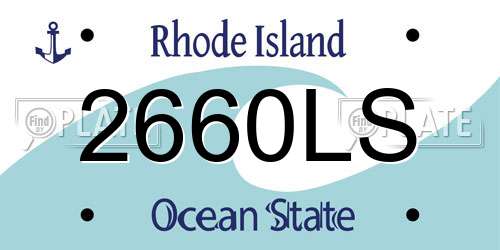2660LS Rhode Island License Plate