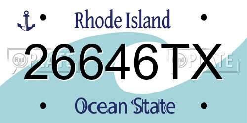 26646TX Rhode Island License Plate