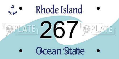 267 Rhode Island License Plate