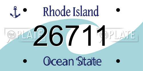 26711 Rhode Island License Plate