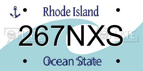 267NXS Rhode Island License Plate