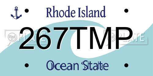 267TMP Rhode Island License Plate