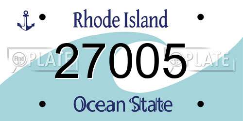 27005 Rhode Island License Plate