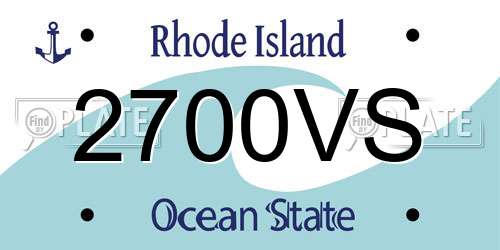 2700VS Rhode Island License Plate