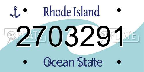 2703291 Rhode Island License Plate