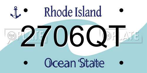 2706QT Rhode Island License Plate