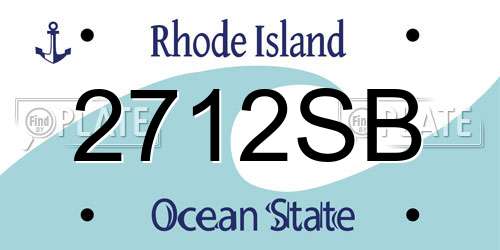 2712SB Rhode Island License Plate