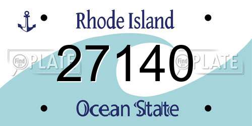 27140 Rhode Island License Plate