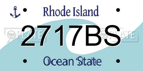 2717BS Rhode Island License Plate