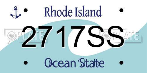 2717SS Rhode Island License Plate
