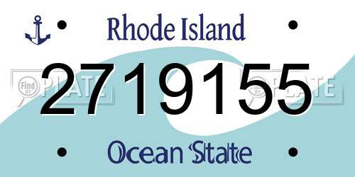 2719155 Rhode Island License Plate