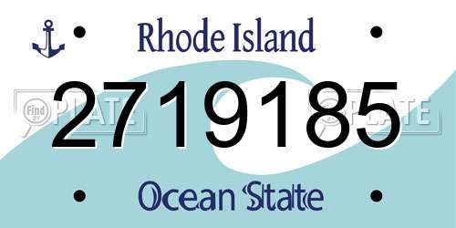2719185 Rhode Island License Plate