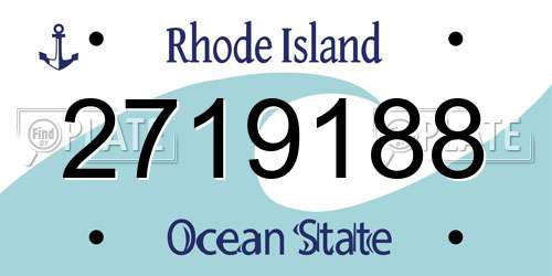 2719188 Rhode Island License Plate