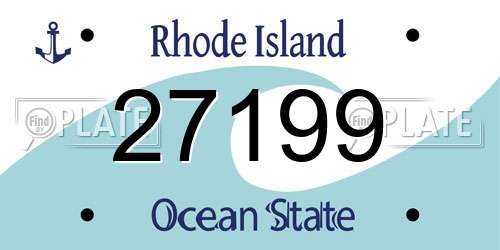 27199 Rhode Island License Plate