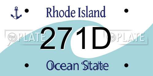 271D Rhode Island License Plate