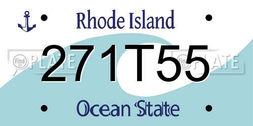 271T55 Rhode Island License Plate