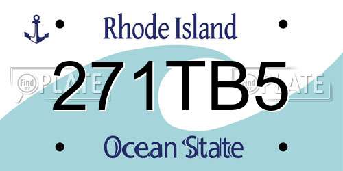 271TB5 Rhode Island License Plate