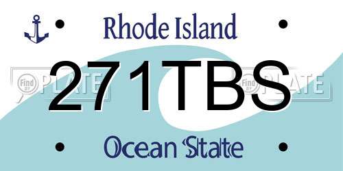 271TBS Rhode Island License Plate