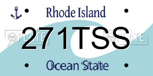 271TSS Rhode Island License Plate