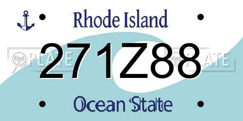 271Z88 Rhode Island License Plate