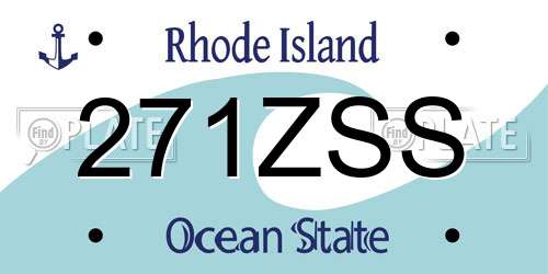 271ZSS Rhode Island License Plate