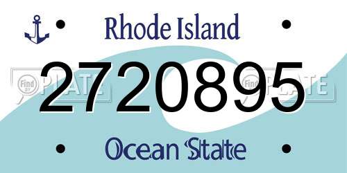 2720895 Rhode Island License Plate